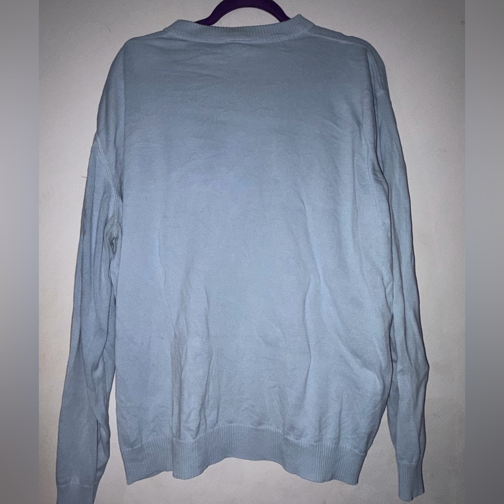 Lacoste Men's Sky Blue V-Neck Sweater - Picture 4 of 5